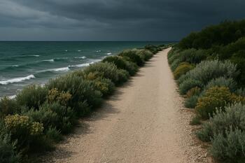 Прогулочная дорожка у Каспия