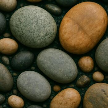 Деталь: галька и закраина у мощения