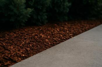 Тест мульчи у кромки дорожки