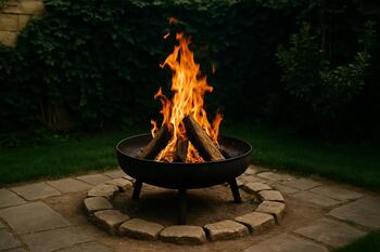 Очаг во внутреннем дворе в Баку