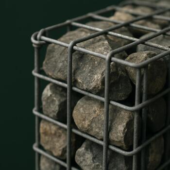 Апшерон: угол габионной стены