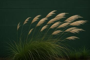 Апшерон: злаки на ветру у стены