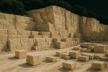 Баку: карьер известняка, текстура камня