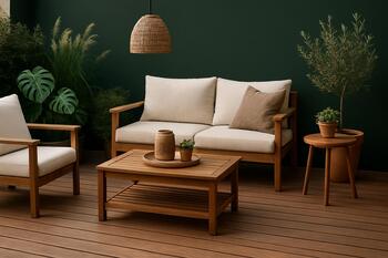 Апшерон: деревянная платформа у стены